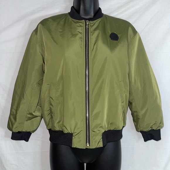 Little Mo& Com kids Jackets green olive with a rocket patterns not new normal - Picture 8 of 9